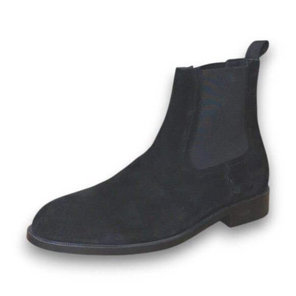 BOSS Calev Chelsea Boots Men's Dark Black Suede US 9 (UK 8 EU 42) MSRP $230 - Picture 1 of 4